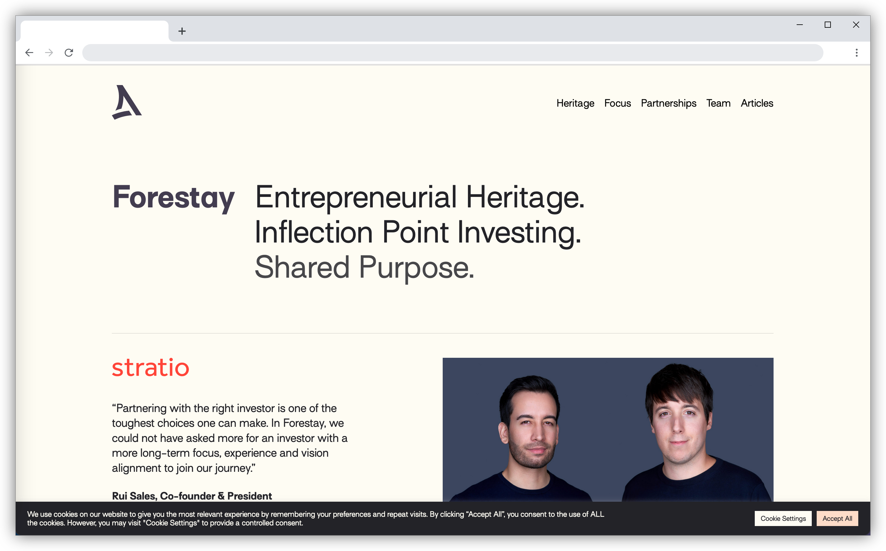 Screenshot of Forestay